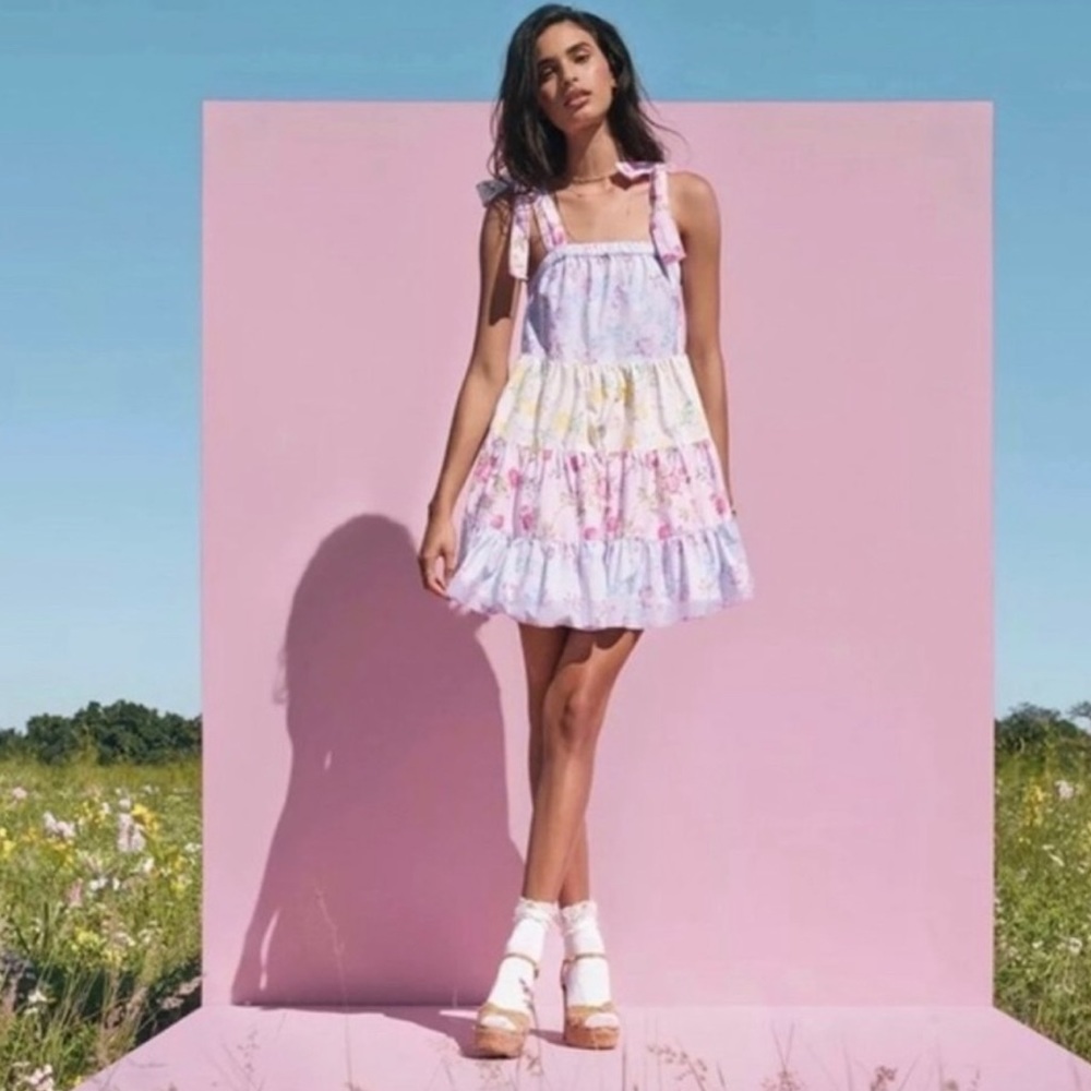 🎉HP🎉 LOVESHACKFANCY x Target Jeanne Floral Dress - Picture 6 of 8